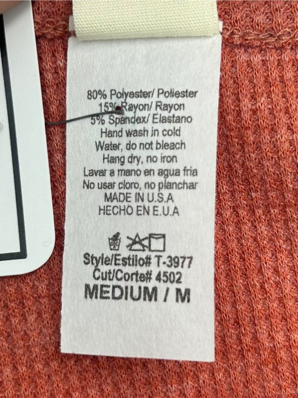 Meccafox Rust Racerback Tank Top Medium NWT - Picture 5 of 6